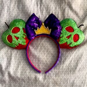 Custom Glow In the Dark & Light Up Disney Villains Poison Apple Mickey Ears